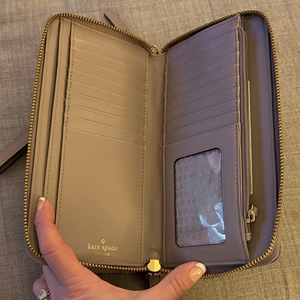 Kate Spade Taupe Wristlet Wallet - Picture 6 of 9